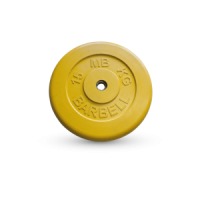 15 кг диск (блин) MB Barbell (желтый) 26 мм.